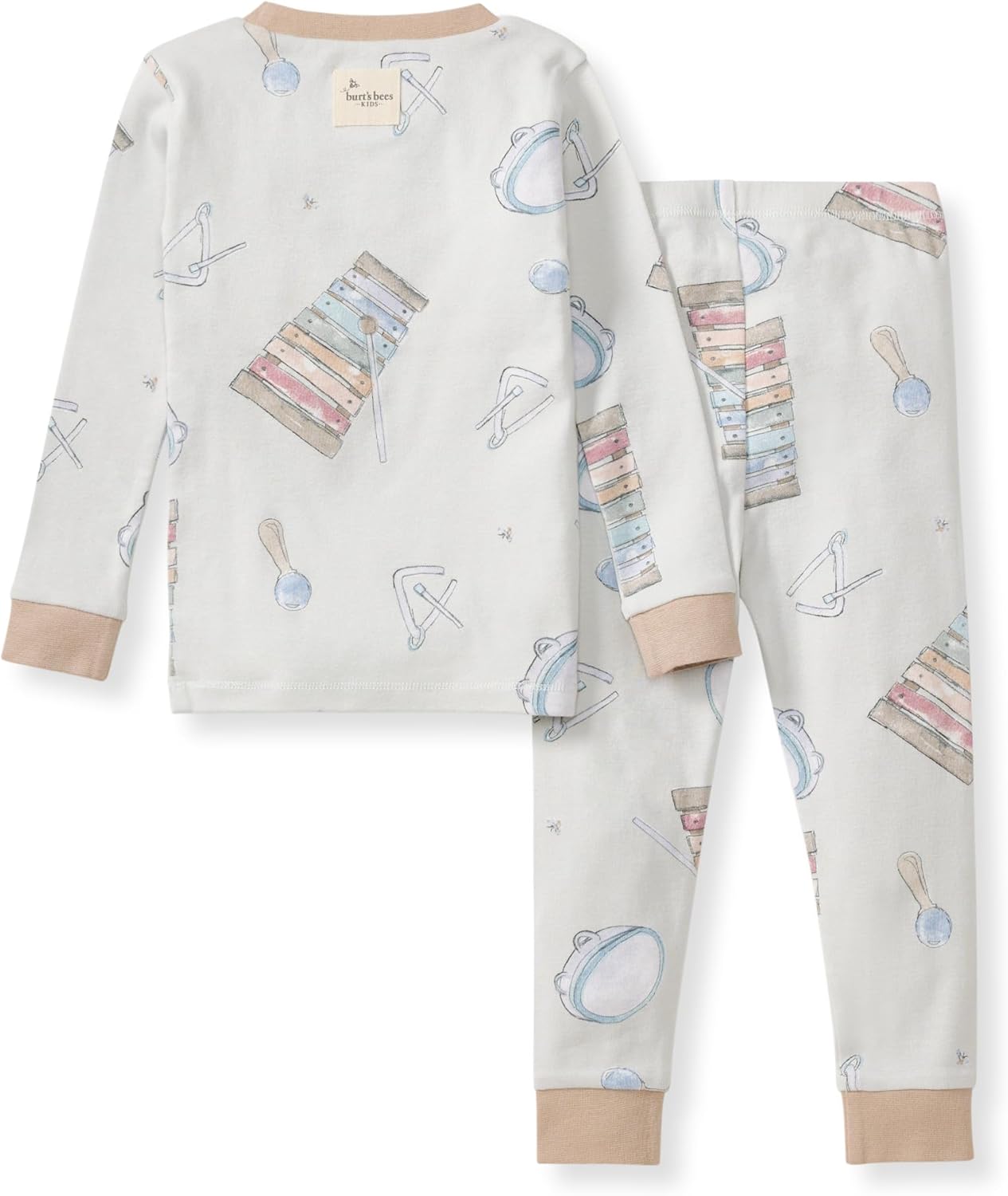 Burt's Bees Baby Boys' 2-Piece Long Sleeve Tee and Pants Organic Cotton Pajama Set