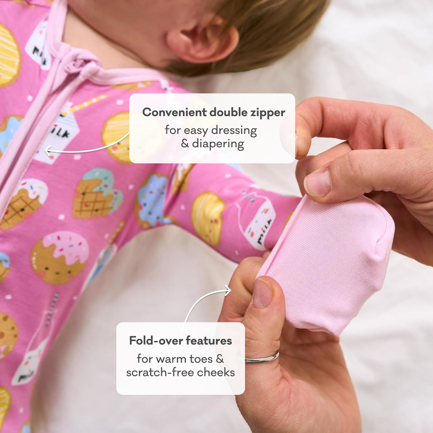 Little Sleepies Pajamas for Baby Boys & Girls, Viscose from Bamboo Baby Pajamas, Preemie & Newborn Sleepers, 2-Way Zipper PJs