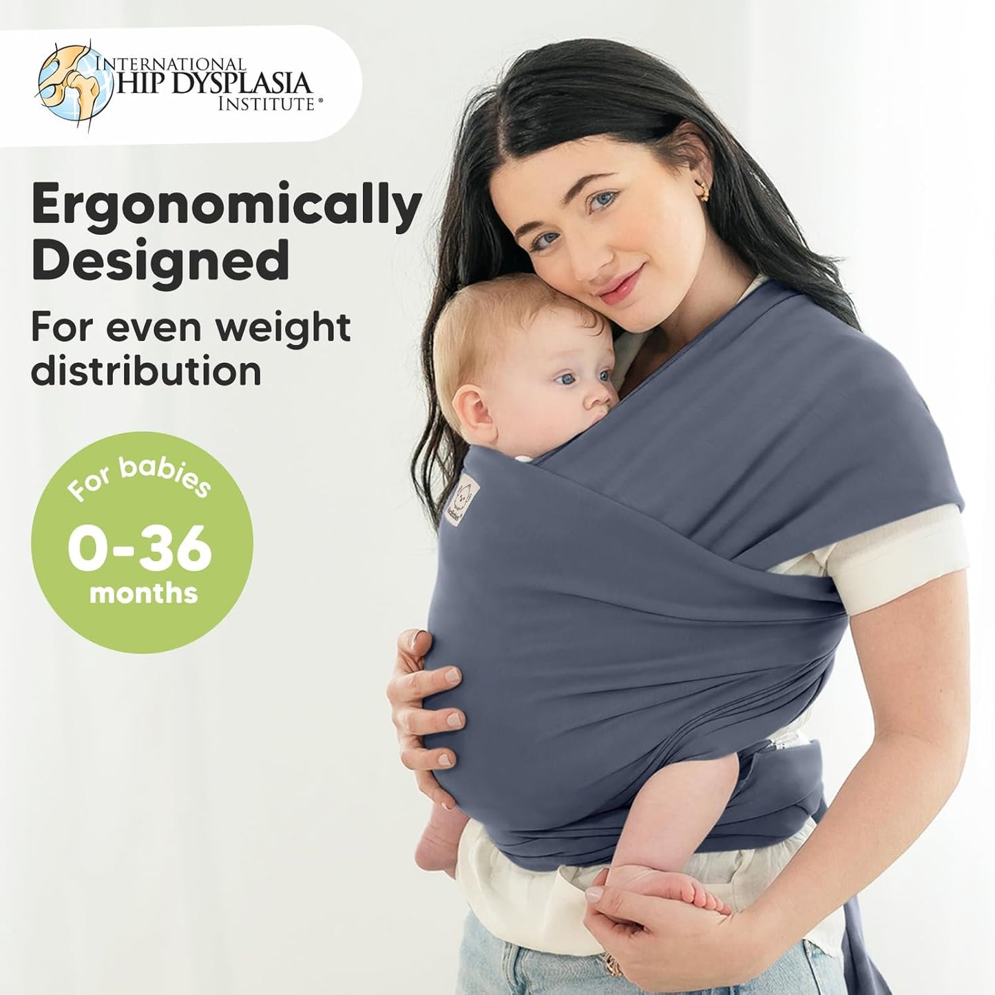 KeaBabies Baby Wrap Carrier - All in 1 Original Baby Carrier Newborn to Toddler Sling, Easy to Wear, Hands Free Bonding, Lightweight, Breathable Infant Wraps (Raven)