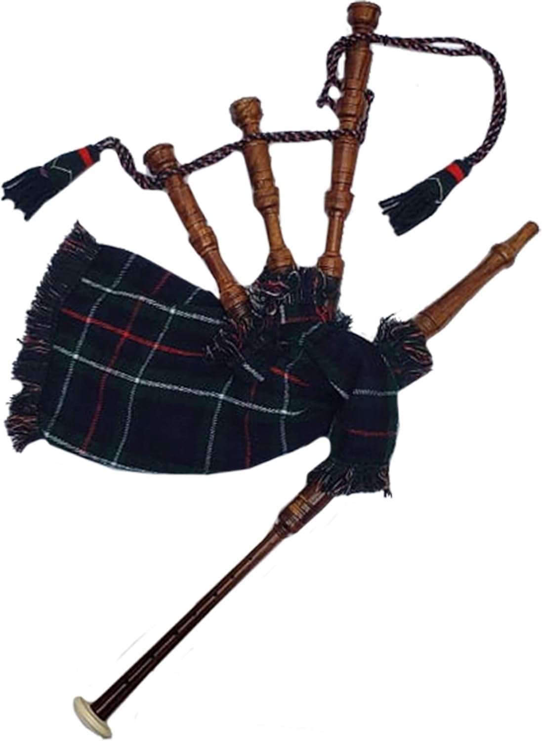 New Baby Mini Bagpipe Toy Tartans Miniature Playable with Cord Free 2 Reed