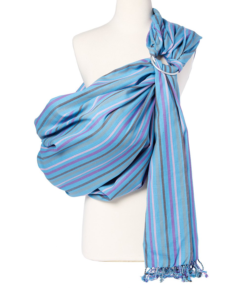 Hip Baby Wrap Ring Sling Baby Carrier for Infants and Toddlers - Beautiful, 100% Soft Cotton Baby Wraps Carrier for Babies 8-35 lbs - Perfect Baby Shower Gifts Moms and Dads - Nursing Cover (Ocean)