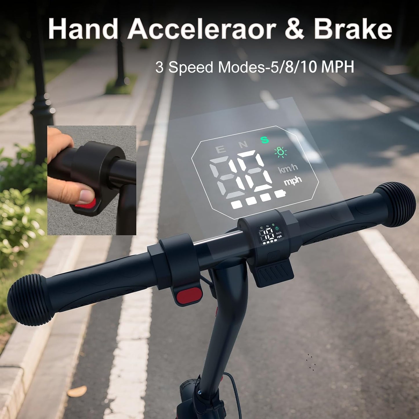 Caroma Electric Scooter for Kids Ages 6-12,150W/180WMotor,10 MPH Max Speed & 7 Miles,Colorful Lights,Adjustable Height & Speed,LED Display,Foldable Kids Electric Scooter 132 Lbs Max Load,Idea Gift