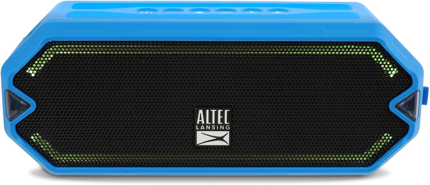 Altec Lansing - HydraJolt Wireless Bluetooth Speaker, Waterproof Portable Speakers with Built in Phone Charger and Lights, Everything Proof Outdoor, Shockproof, Snowproof, 16 Hours Playtime