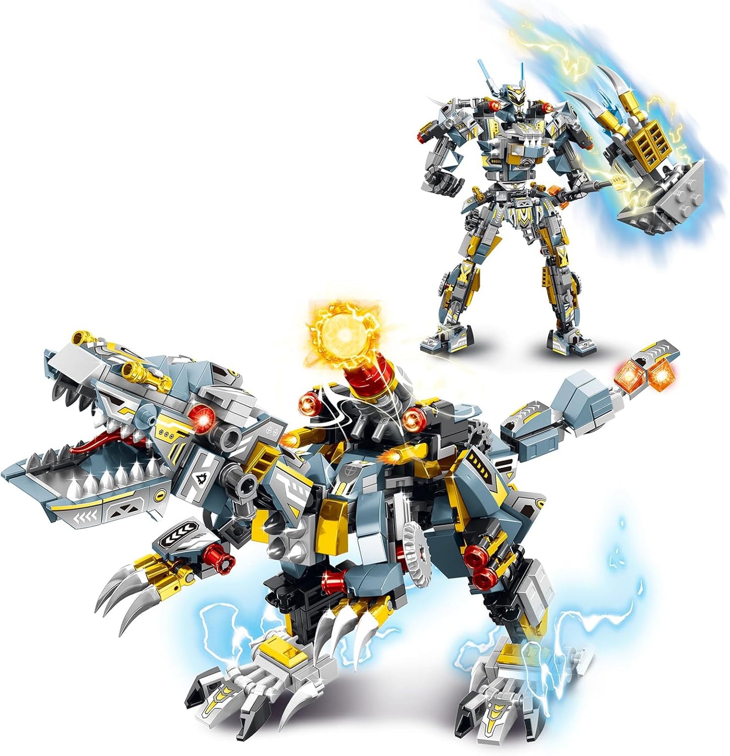 STEM 2 in 1 Indominus Dinosaur Building Kits, Transforming Mech Robot Building Sets for Kids Boys 6-10, Compatible with Dinosaur, Educational Gift Toy for Adults (513 PCS)