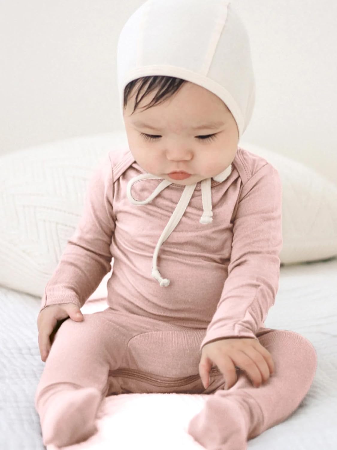 GUNAMUNA Unisex Baby Toddler Ultra-Soft Convertible Pajama, Footie or Romper Sleeper with Diaper Zipper, Newborn to 24 Months