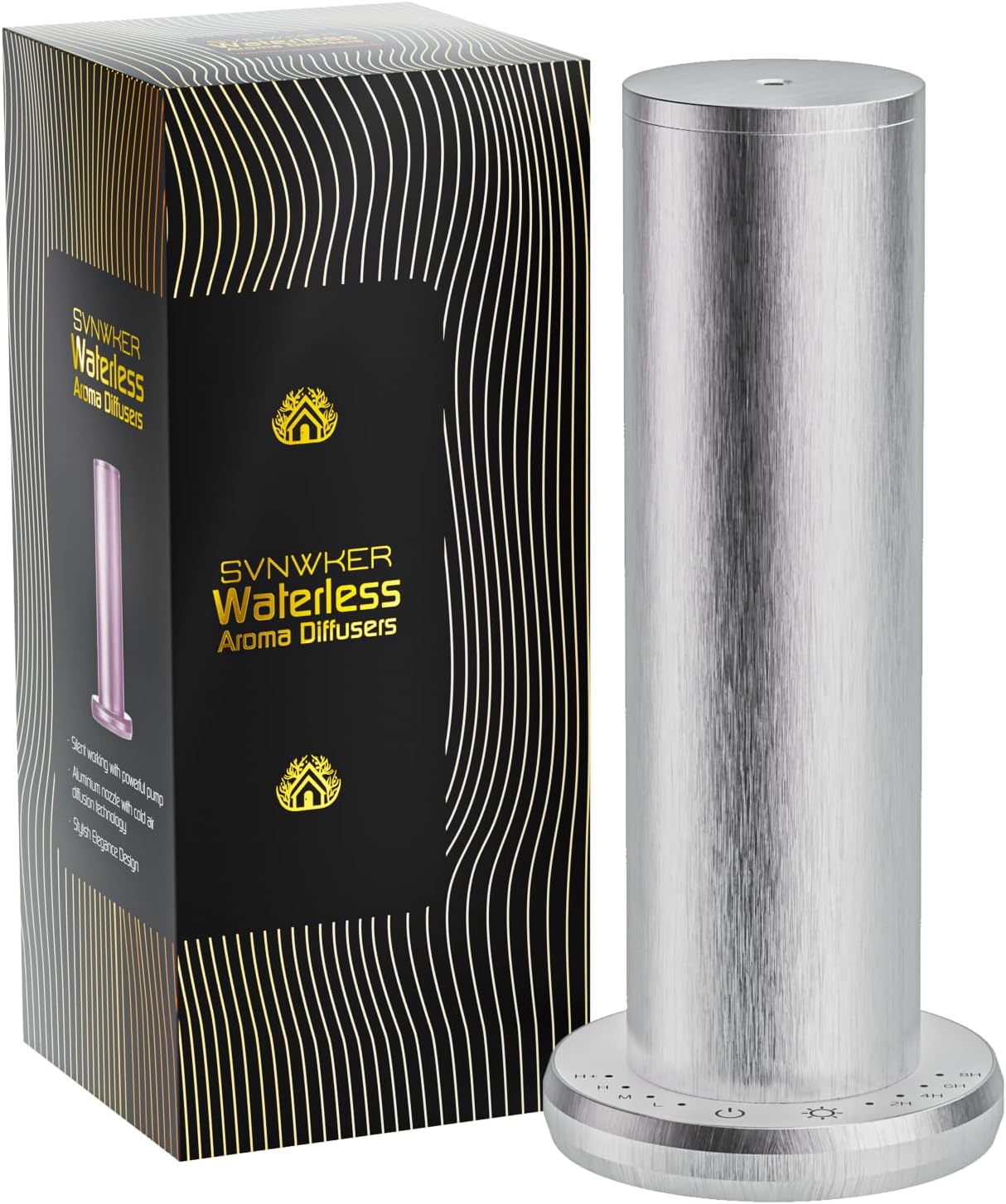 Waterless Essential Oil Diffuser,Aromatherapy Diffusers,Scent Diffusers for Home,Large Room, Hotel Scent Diffuser, 1000sq.ft, Aroma Diffusers (Silver)