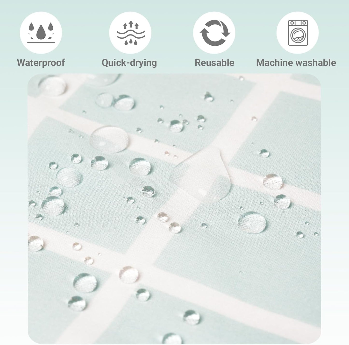 HECCEI Wet Dry Bag, 2-Pack Reusable Waterproof Wet Bagsfor Swimsuits & Baby Clothes, Leakproof Cloth Diaper Wet Bags for Travel & Diaper Changes (Sunny Drizzle)