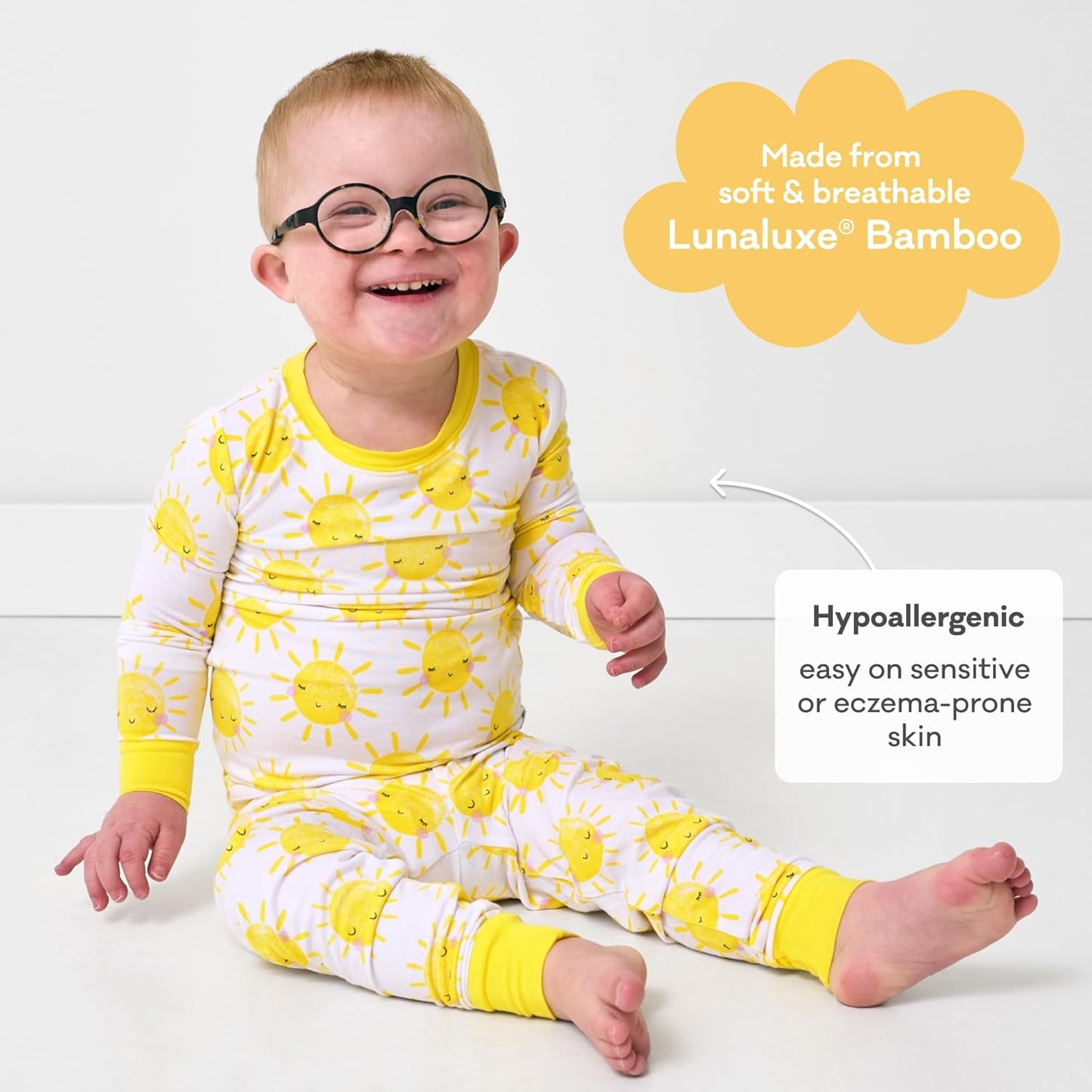 Little Sleepies Two-Piece Pajama Set for Boys & Girls, Soft Viscose from Bamboo Toddler Pajamas for Kids, Family Matching PJs