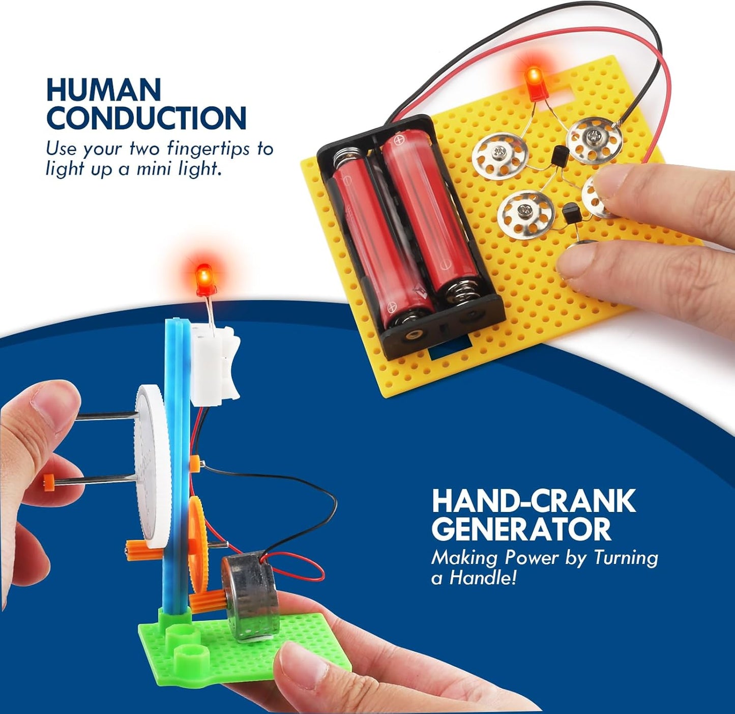 STEM Electric Circuit Kit for Kids Ages 8-12, Electrical Circuits Science Project Light Bulb Experiment, Educational STEAM Kits Electricity Toys Boys Girls Electronic Activities 6 7 8 9 10 12 Year Old