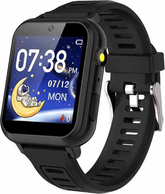 Kids Smart Watch for Boys Girls 6-12 with Pedometer Audio Book Camera Music Player Birthday (Black)…