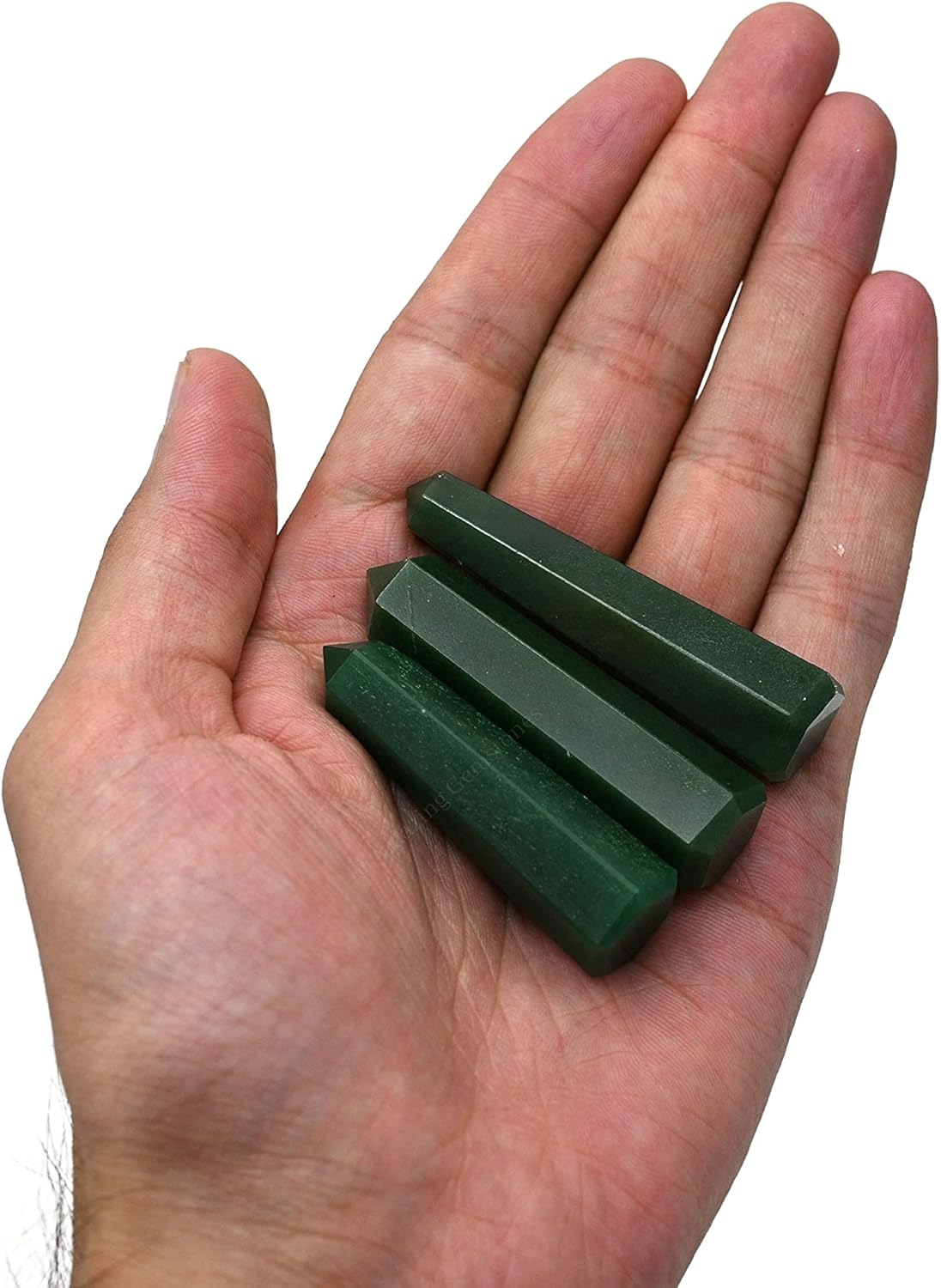 Amazing Gemstone Green Aventurine Crystal Towers ~ Natural Healing Crystal Point Obelisk for Reiki Healing and Crystal Grid (3- Inch)