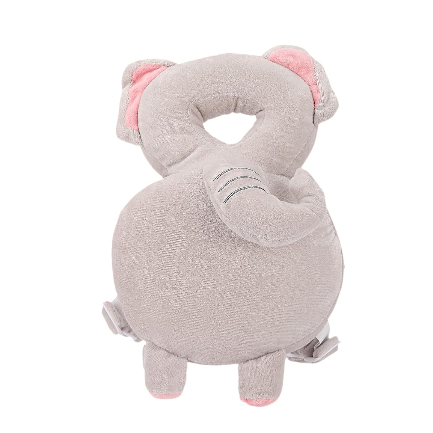 Baby Head Protection Backpack - Soft & Comfortable, Cute Cartoon Design, Elephant