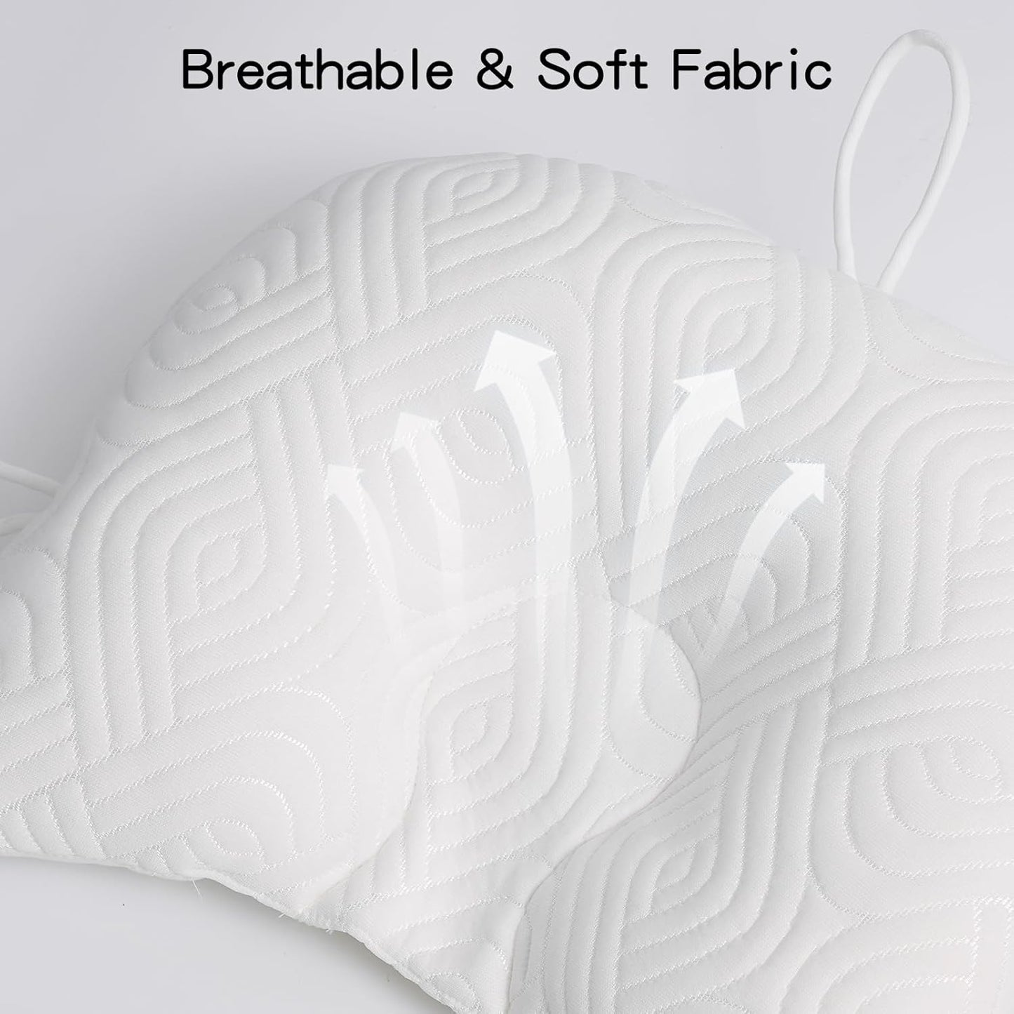 Reidio Adjustable Toddler Pillow Soft and Breathable Ergonomic Design Small Pillow Washable (White)