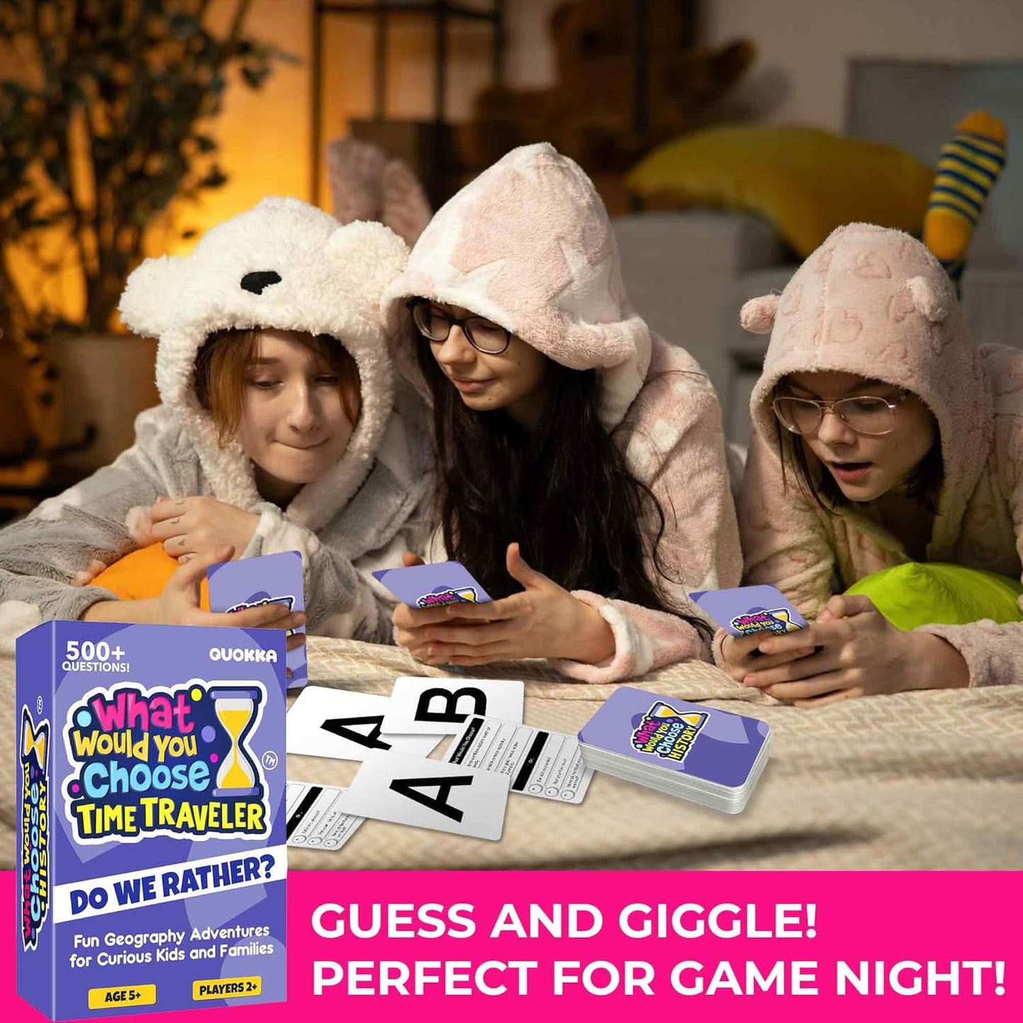 QUOKKA Board Game for 8-12 Year Olds - History Edition - Family Card Game for Kids Ages 5-8 - What Would You Choose | Pick Your Answer | Get to Know You - Fun Game Night for Boys & Girls