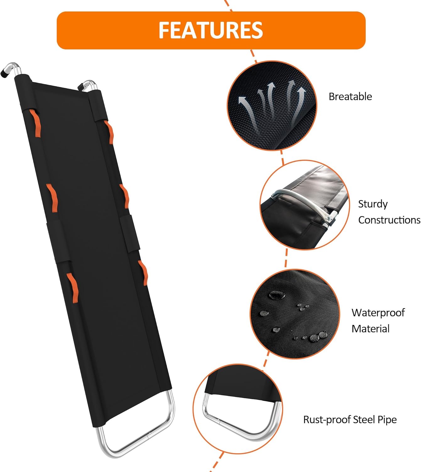 Gardenature Trampoline Slide Universal Trampoline Ladder with Handles for Toddler Strong Tear Resistant Fabric Climber Trampoline Accessories for Kids