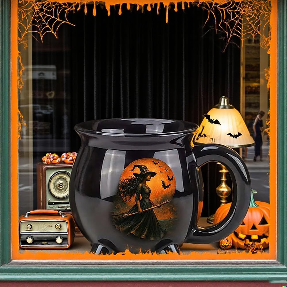 Custom Witch Cauldron Mug, Personalized Witches Brew Halloween Coffee Mug, Halloween Mugs Gifts For Women, Besties, Family, Witches Cauldron, Witch Coffee Mug, Witchy Gifts For Women (1PC)