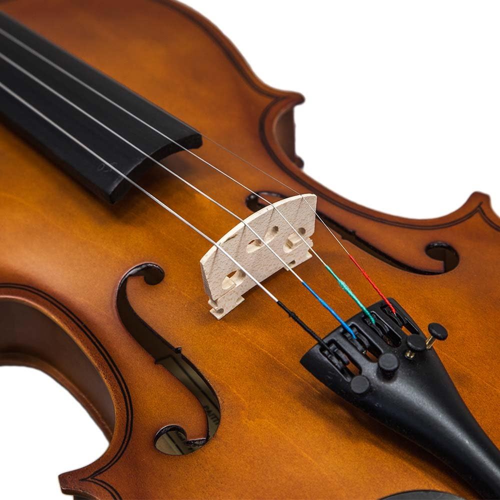 Paititi Student Violin Starter Kit with Brazilwood Lightweight Case, Extra Strings and Rosin (1/16)