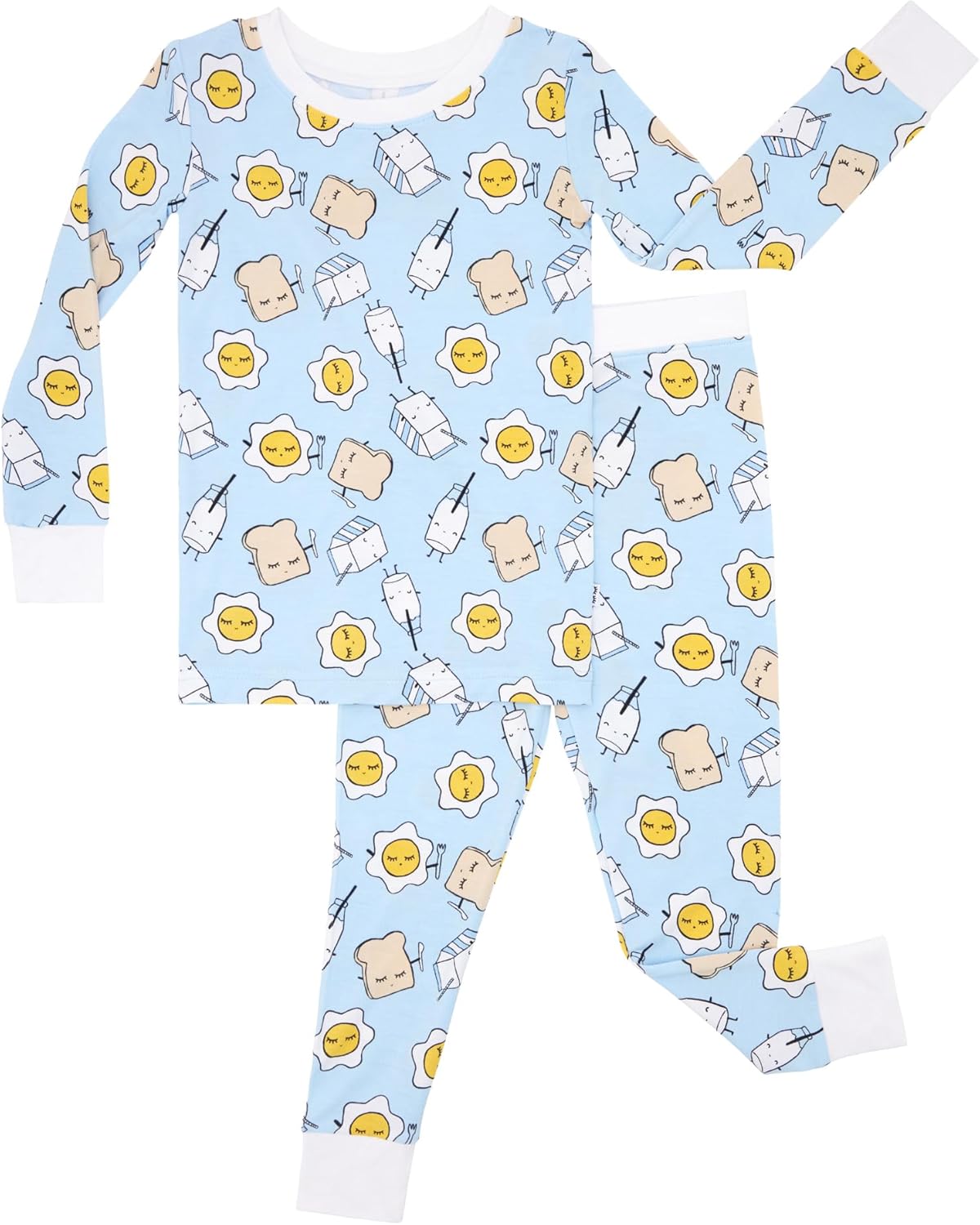 Little Sleepies Two-Piece Pajama Set for Boys & Girls, Soft Viscose from Bamboo Toddler Pajamas for Kids, Family Matching PJs