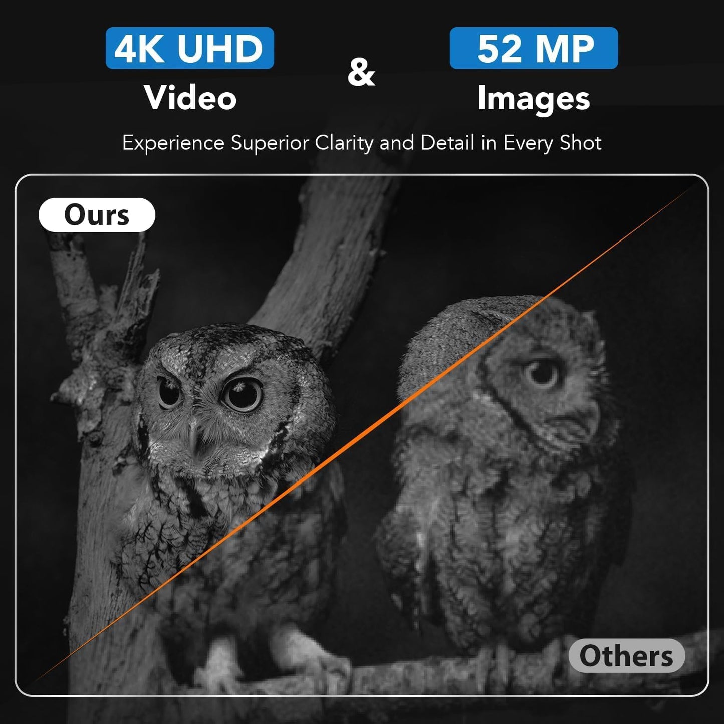 GTHUNDER Night Vision Goggles, Night Vision Binoculars – 4K UHD Video, 52MP Photos, App Remote Control, 10X Zoom, 4" HD Screen, 984ft, 7-Level IR, 4000mAh, 32GB Card – Ideal for Hunting & Security