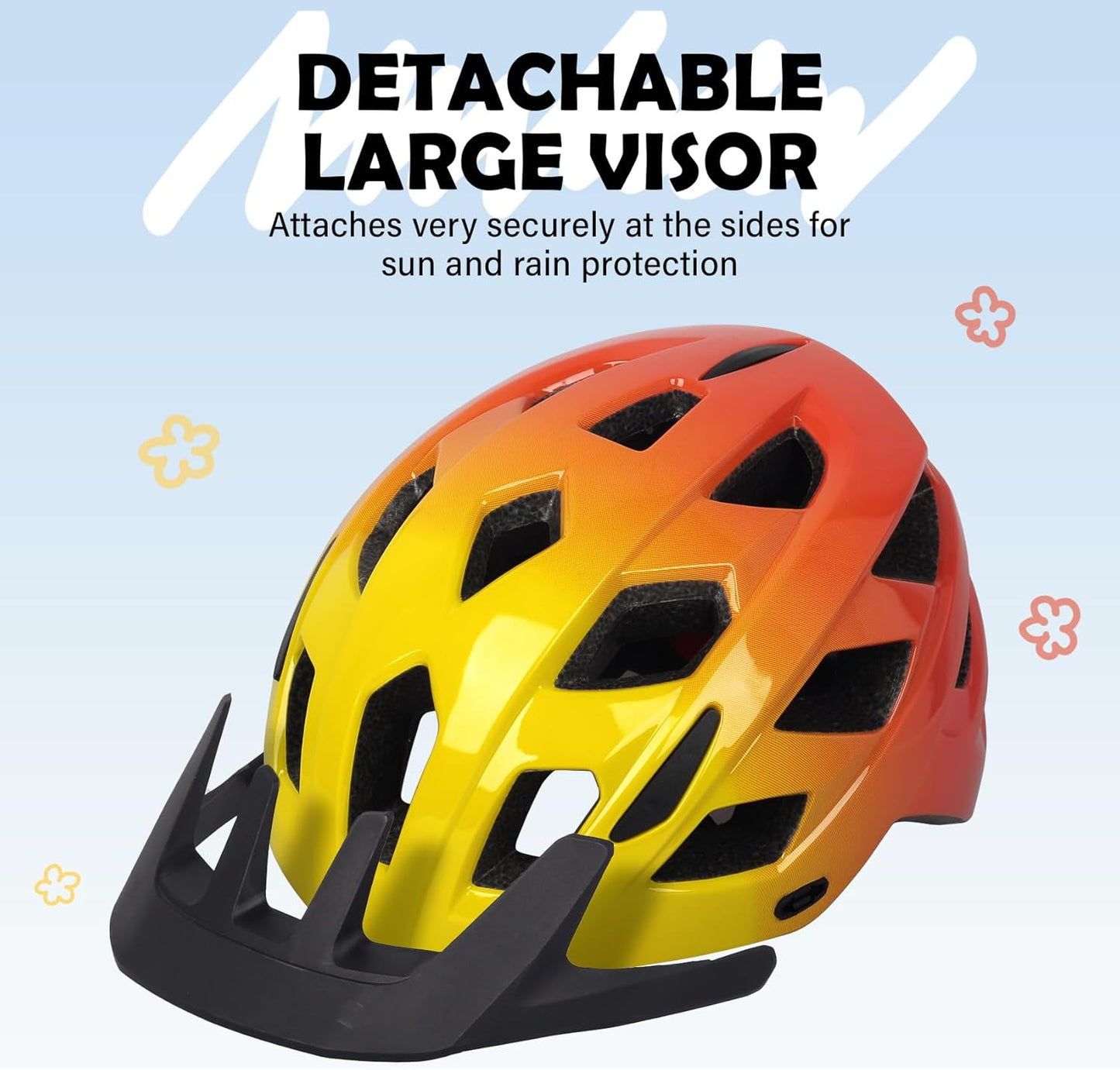 Kids Bike Helmet, 2 Size Adjustable for Youth Toddler Boys & Girls 3-5-8-10-12-14 Years, Child Helmets with Visor for Skating Cycling Scooter