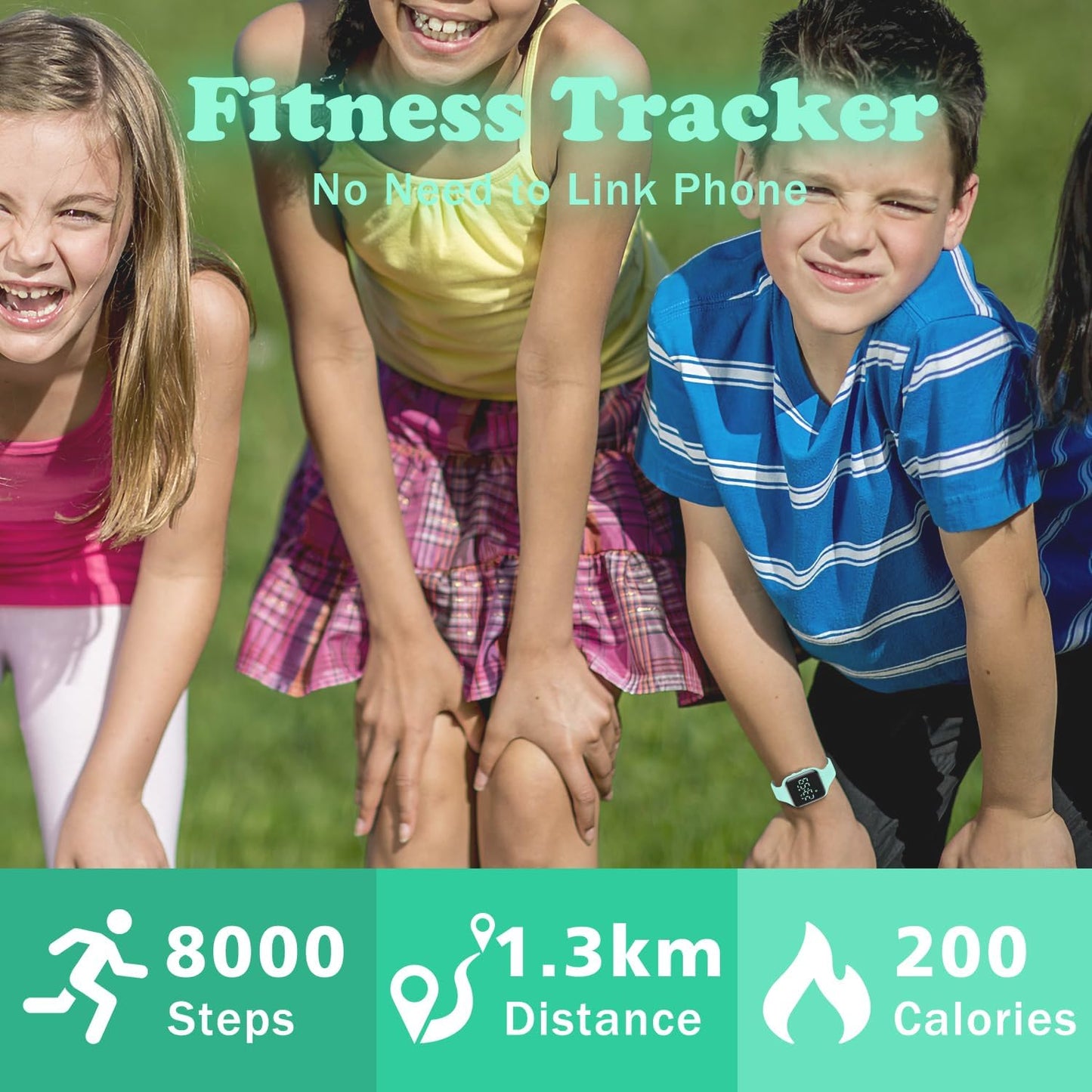 Kids Watches for Girls Boys Digital Sport Watch with Step Counter Pedometer Vibration Alarm Clock, No App Waterproof Fitness Tracker Kids Watch Boys Girls Teens Students Ages 5-16