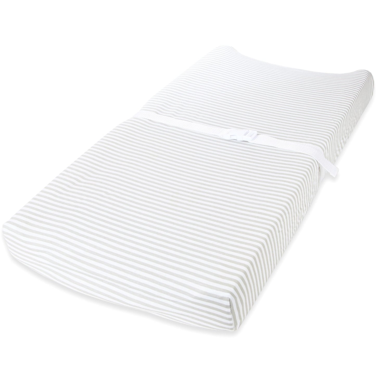 Cuddly Cubs Changing Pad Covers – 2 Pack – Snuggly Soft Plush Cotton Changing Table Covers for Boy, Girl – Fits Perfectly on Summer Infant and Other 16 x 32 Baby Changing Table Pads – Grey Stripes