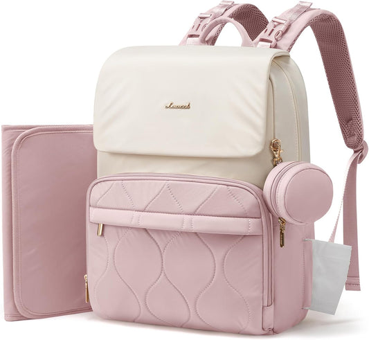 LOVEVOOK Diaper Bag Backpack, Baby Travel Bags for Boys & Girl, Toddler Waterproof Diaper Bag w/Changing Pad, Stroller Straps, Pacifier Case, Newborn Essentials Must Haves Mom
