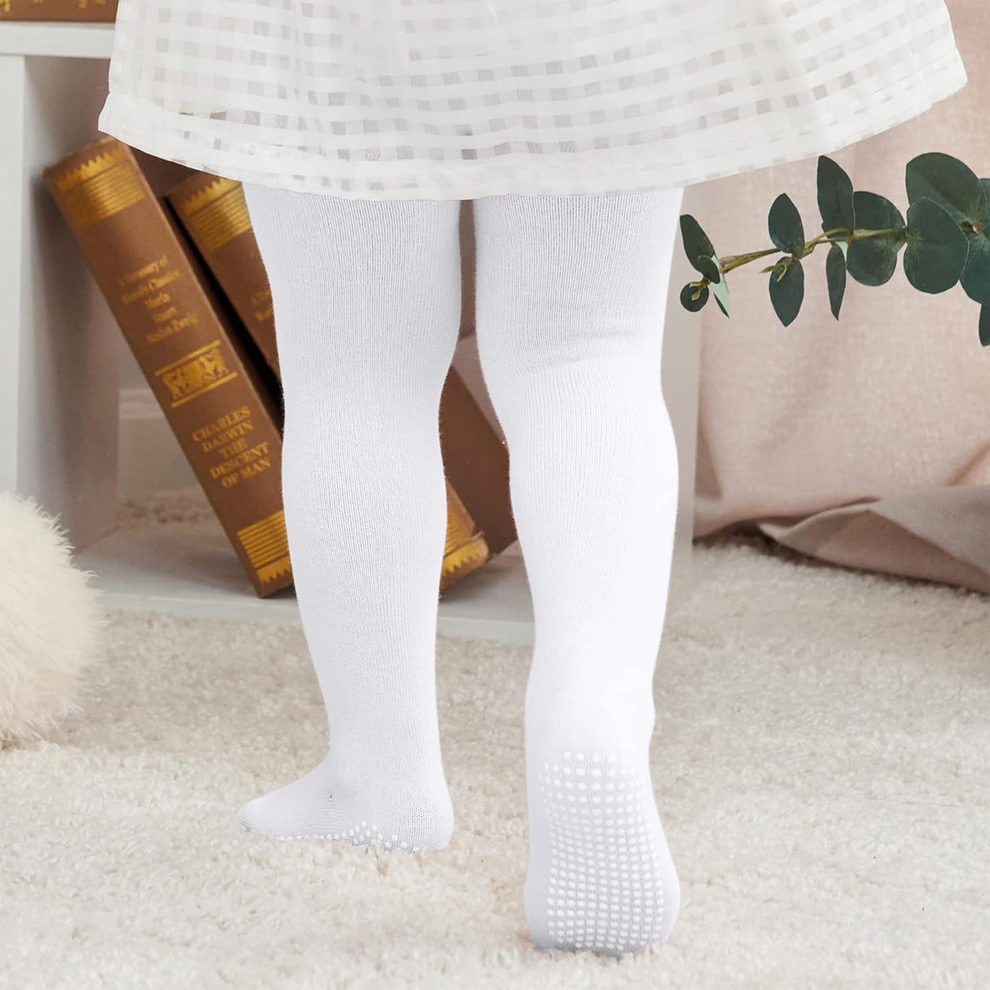 American Trends Baby Tights Non Slip Skid Baby Girl Tight Toddler Stocking Pants Cable Knit Infant Leggings