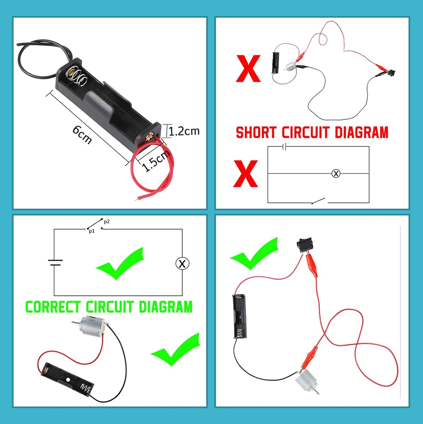 Sntieecr Electric Circuit Motor Kit for Kids 8-12, Electric Motor Kit with Box for DIY STEM Science Project, Educational Montessori Learning Kits Sets Science Kits Present for Children