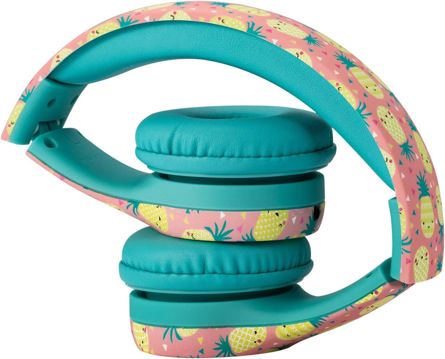 Snug Play+ Kids Headphones – Volume Limited 93dB for Safe Listening – Foldable, Durable Headphones for Toddlers, Boys & Girls – Tangle-Free Cord – Ideal for Travel, School, Tablets - Pineapples