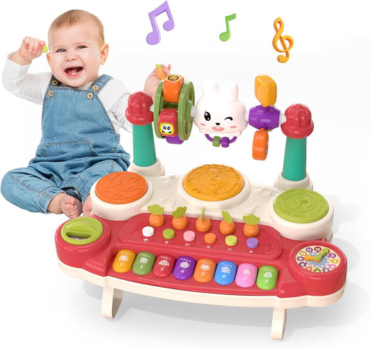 20 in 1 Baby Musical Toys - Interactive Piano Keyboard Drum Set for Infant 6 9 12 18 Months, Toddlers 1-3, Early Learning Development Educational Toy, Birthday Gift for Boys Girls 1 2 3 4