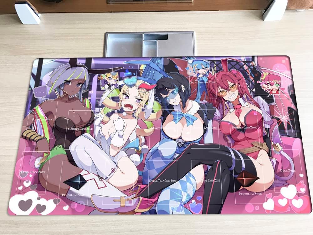 New Mlikemat Playmat Evil Twin Kisikil & Lilla TCG CCG OCG Trading Card Game Mat with Zones + Free Bag (ZD039-572-A)