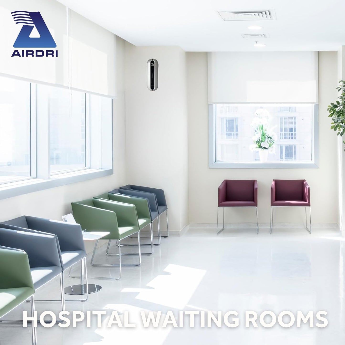 SteraSpace Washroom + Air, Provides Protection for a Clean and Fresh Environment for Offices, Factories, Sluice Rooms, and Baby Change Facilities Up to 430 sq. ft.