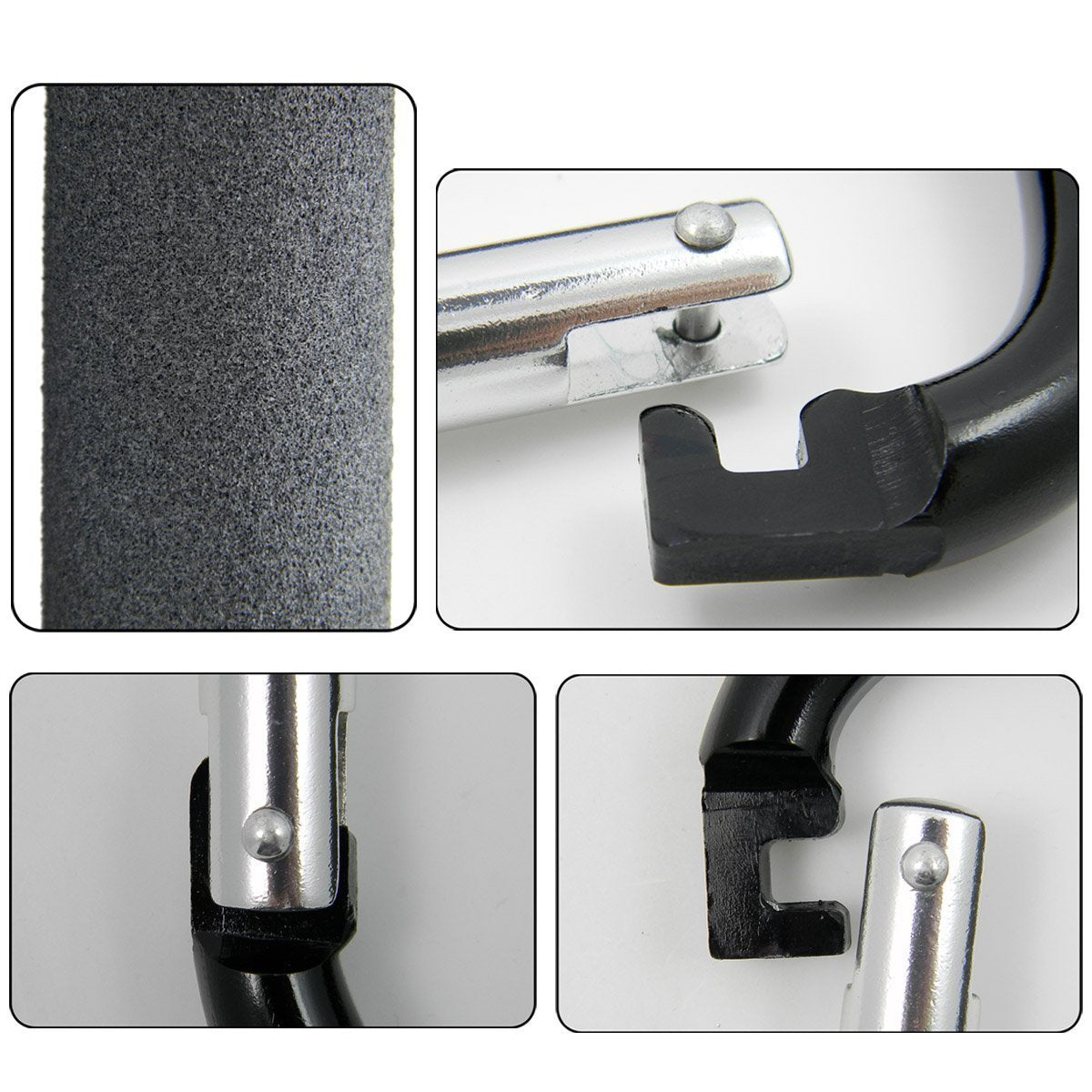 Stroller Hooks by Baby,2 pcs Carabiner Stroller Hook Organizer for Hanging Purses, Diaper Bag, Shopping Bags. Clip Fits Single/Twin Travel Systems, Car Seats and Joggers (Blue)