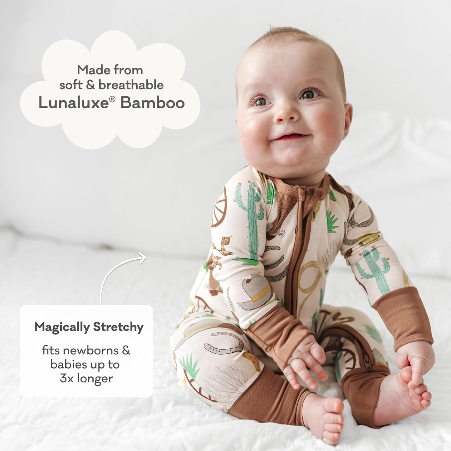 Little Sleepies Pajamas for Baby Boys & Girls, Viscose from Bamboo Baby Pajamas, Preemie & Newborn Sleepers, 2-Way Zipper PJs