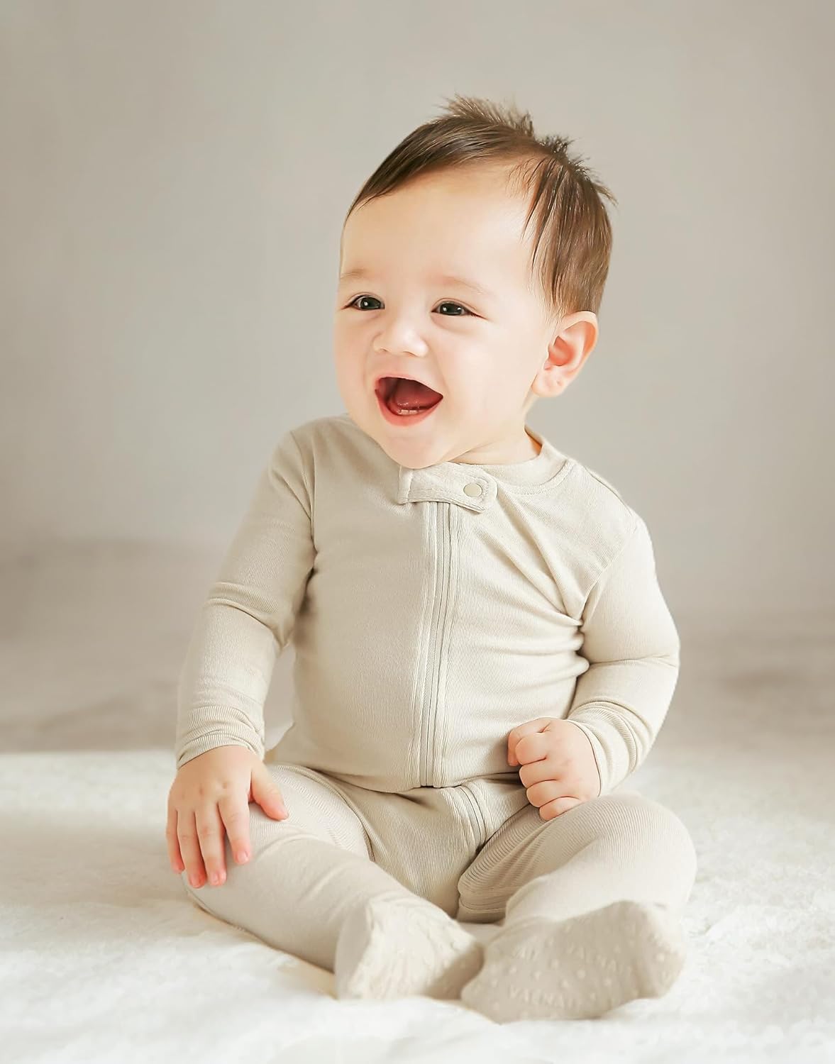 VAENAIT BABY Infant Toddler Boys Girls Footed One-Piece Sleep and Play Premium Modal Pajamas 1-2 Pieces