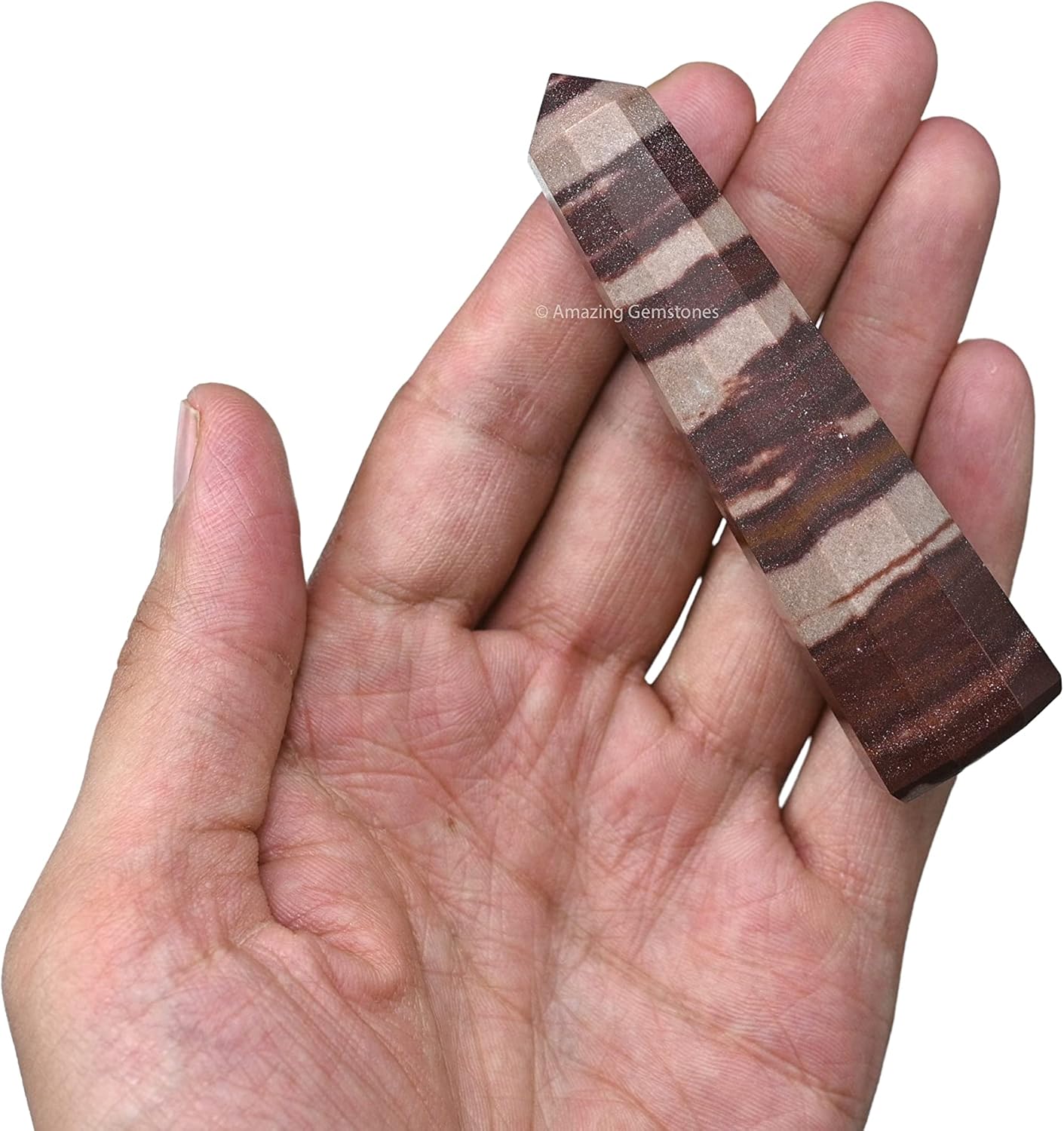 Amazing Gemstone Narmada Shiva Lingam Crystal Towers ~ Natural Healing Crystal Point Obelisk for Reiki Healing and Crystal Grid (3- Inch)