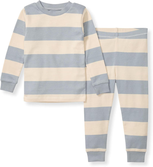 Burt's Bees Baby Boys' 2-Piece Long Sleeve Tee and Pants Organic Cotton Pajama Set