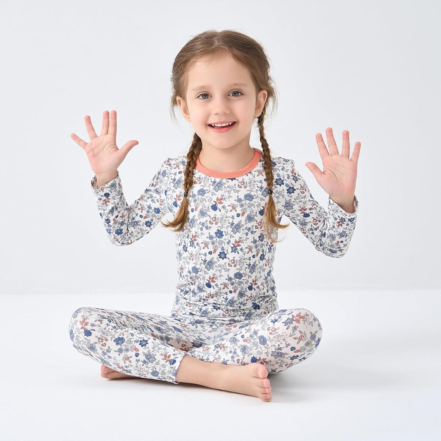 pureborn Baby Viscose From Bamboo Pajamas Set Pjs - Kids Toddler Girl Snug Fit Viscose Sleepwear 2pcs 18M-8Y