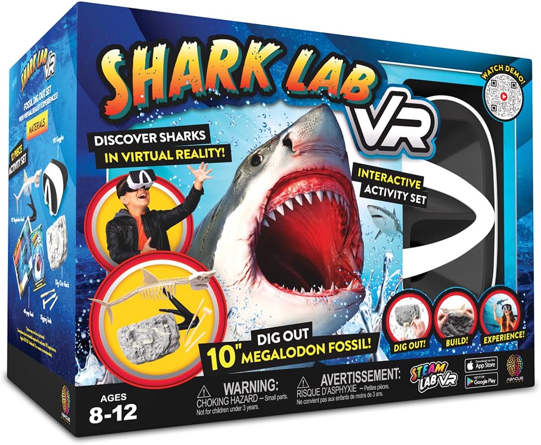 STEAM Shark Lab VR - Illustrated Interactive VR Book and STEAM Learning Activity Set - for Ages 8 and Up