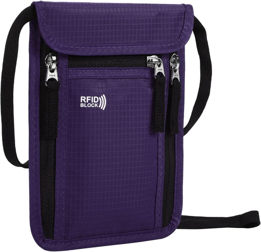 Travel Pouch Neck Wallet Family Passport Holder Organizer Case with RFID Blocking