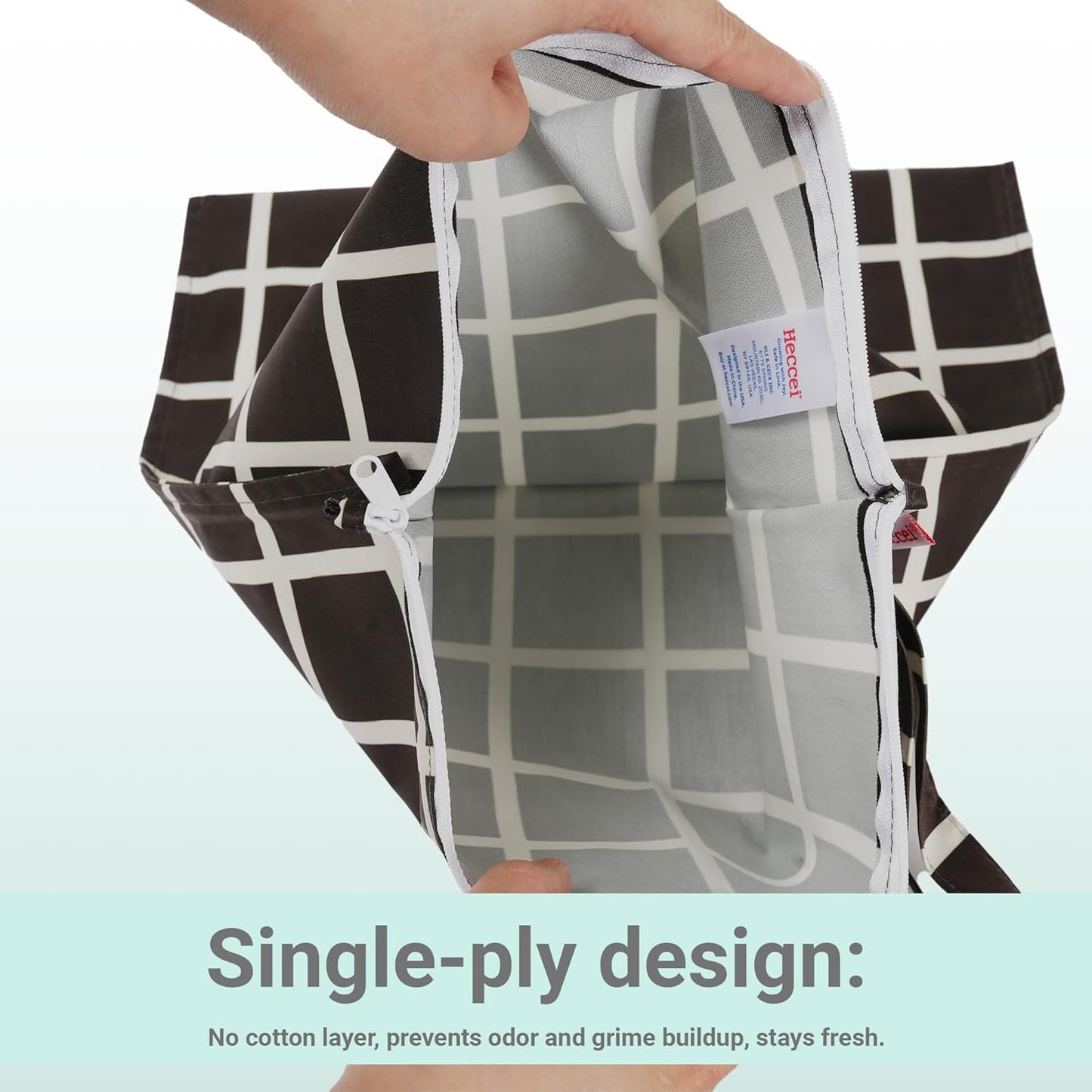 HECCEI Wet Dry Bag, 2-Pack Reusable Waterproof Wet Bagsfor Swimsuits & Baby Clothes, Leakproof Cloth Diaper Wet Bags for Travel & Diaper Changes (Garden Friend)