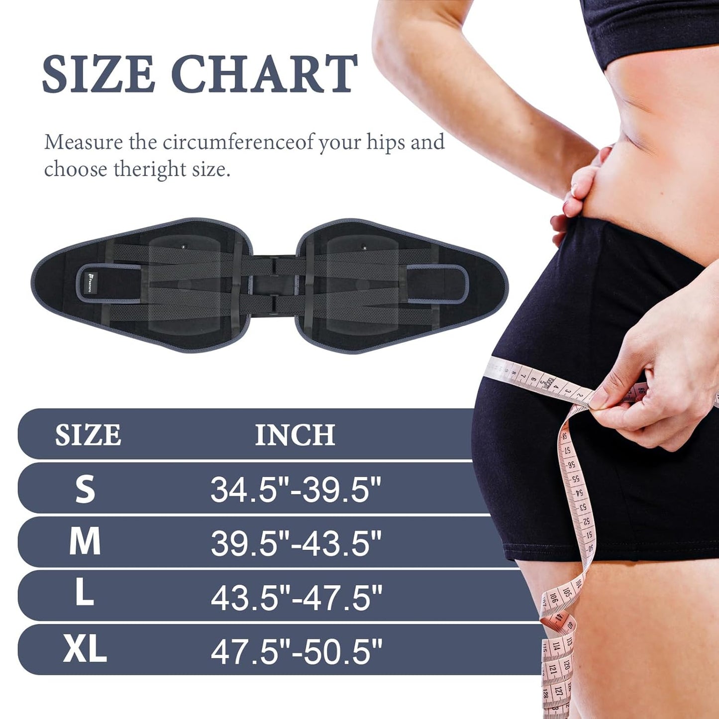 Inflatable Pelvic Support Belt for Women and Men, Adjustable Pressure SI Joint Brace for Postpartum Recovery, Pelvic Tilt Correction, Hip & Pubic Symphysis Pain Relief (XL)
