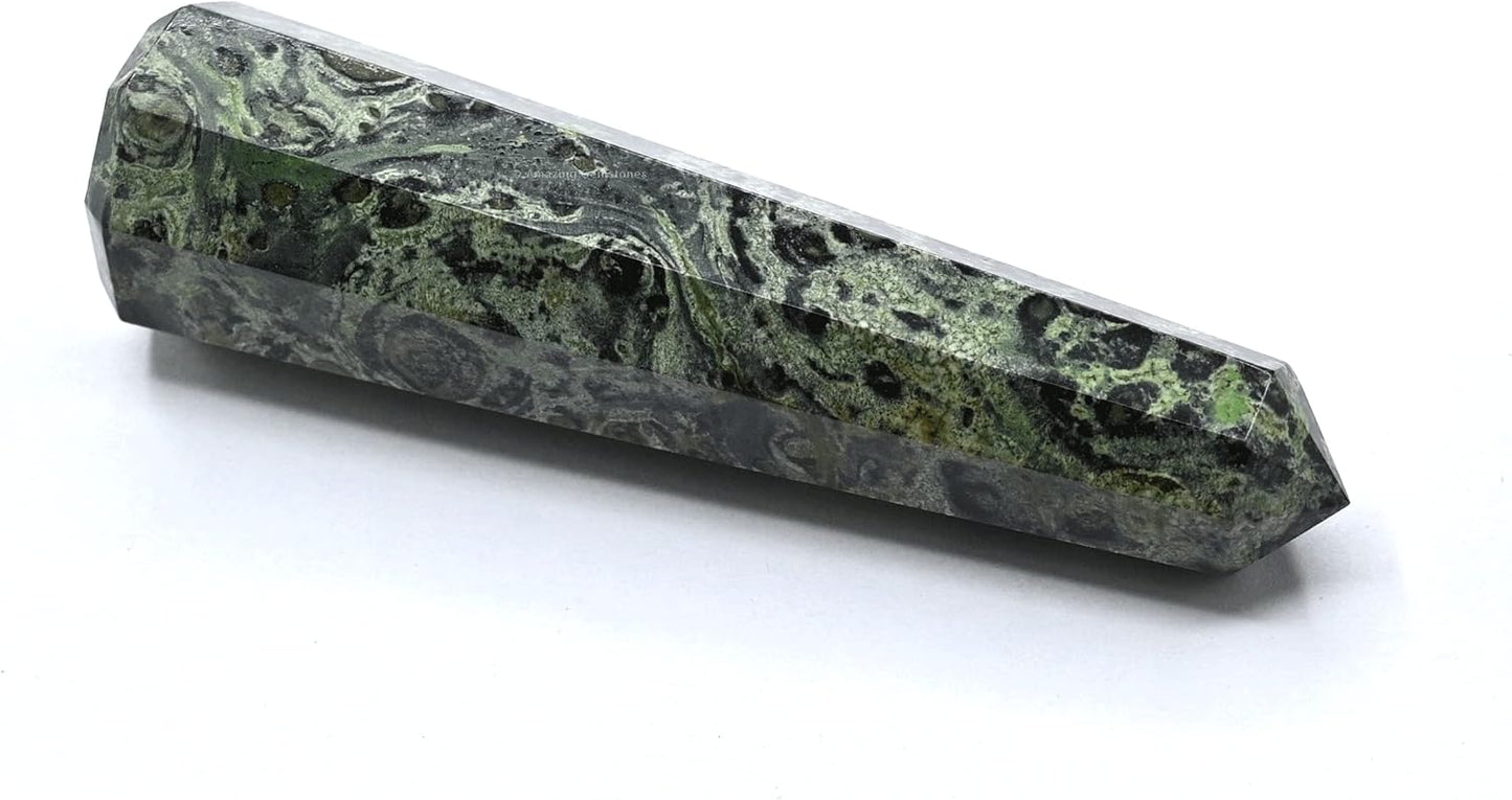 Amazing Gemstone Kambaba Jasper Crystal Towers ~ Natural Healing Crystal Point Obelisk for Reiki Healing and Crystal Grid (3- Inch)