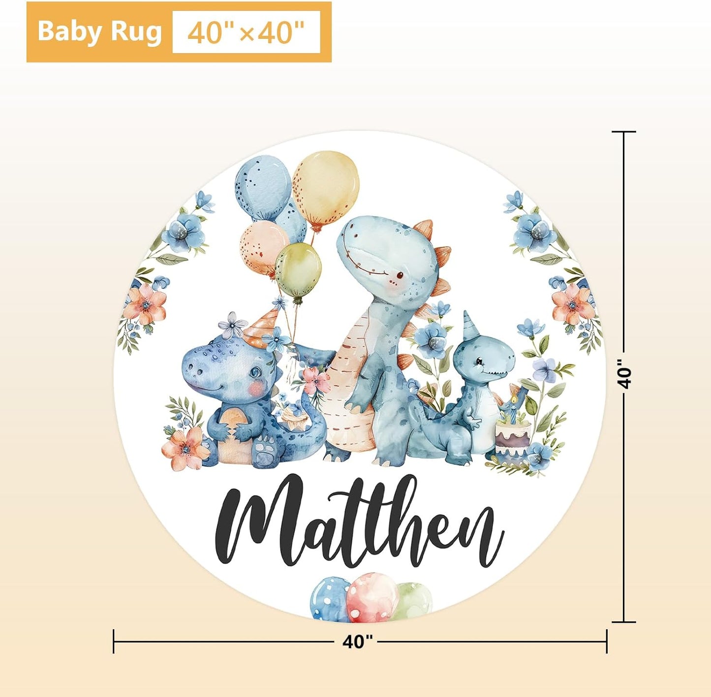 Custom Baby Crib Set - 5 Pcs Personalized Name Blue Dinosaur Crib Bedding Set for Infants Toddlers - Soft Double Layer Nursery Bedding Set for Boys - Customized Gifts for Baby Shower Birthday