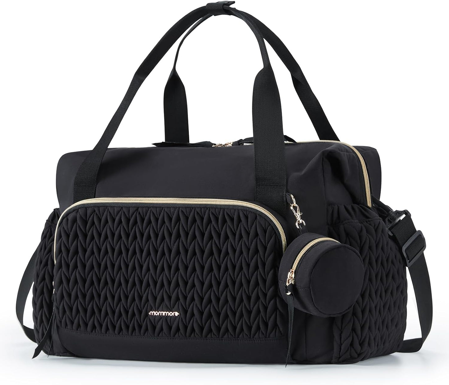 mommore Diaper Bag Tote, Large Capacity Travel Diaper bags, Hospital Bag for Labor Delivery, Baby Bag with Pacifier Case