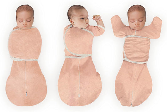 SwaddleDesigns 6-Way Omni Swaddle Sack Arms Up Swaddle for Newborn, More Options to Calm Startle Reflex, Improves Sleep