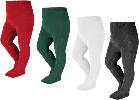 EPEIUS Baby Girl Tights Thick Cable Knit Leggings Stockings Cotton Pantyhose for Newborn Infant Toddler 3/4/5/6 Pack