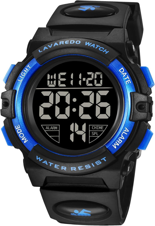 Kids Watch,Boys Watch for 3-15 Year Old Boys,Digital Sport Outdoor Multifunctional Chronograph LED 50 M Waterproof Alarm Calendar Analog Watch for Children with Silicone Band,Kids Gift