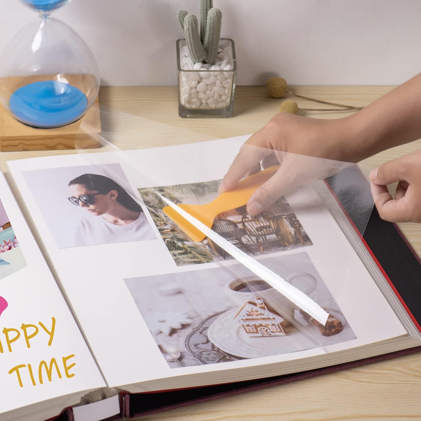 Large Photo Album Self Adhesive 4x6 8x10 10x12 Scrapbook Magnetic Album DIY Scrapbook Length 13 x Width 12.8 (Inches) 120 Sticky Pages Linen Cover DIY Photo Album(Purple)